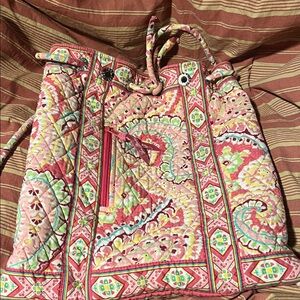 Vera Bradley Petal Pink Drawstring Backpack